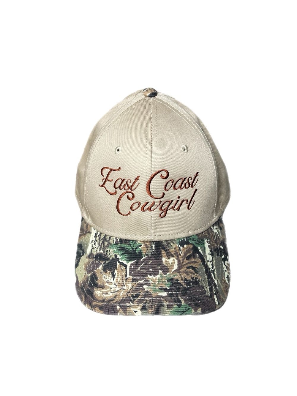 NWOT: Shop Homewerk Embroidered Camo “East Coast Cowgirl” Hat